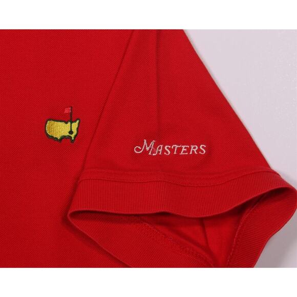 Masters Collection Bright Red Golf Y2K Polo Shirt Augusta Men's Large - Picture 2 of 8